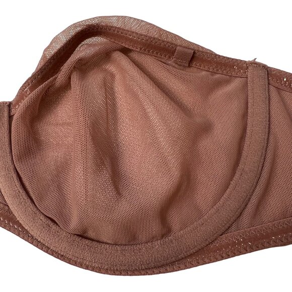 SKIMS‎ Ultra Fine Mesh Strapless Bra Underwire Convertible 32D Rose Clay - Picture 5 of 11